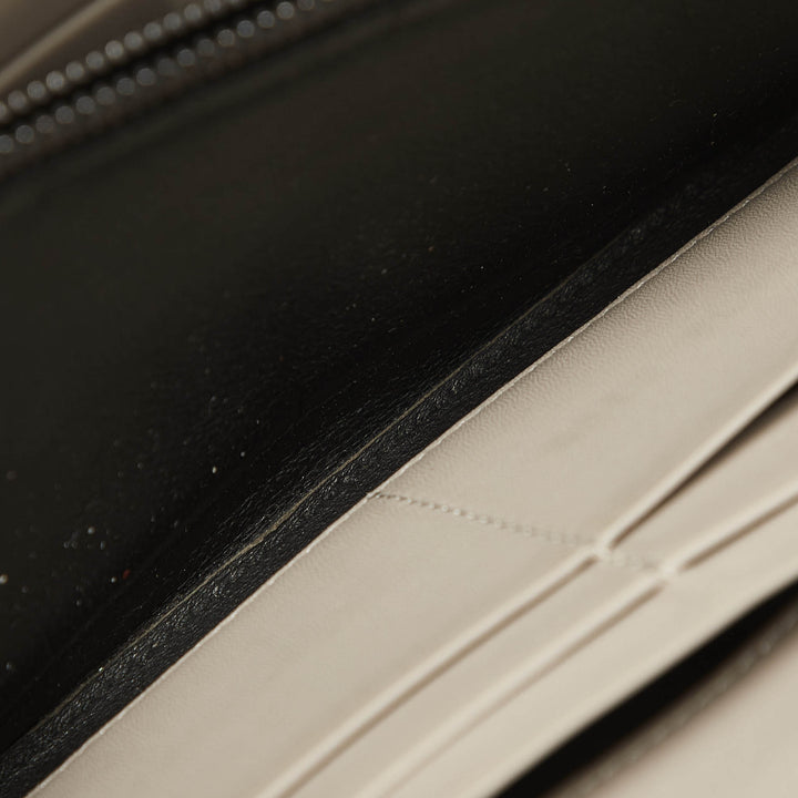 Bottega veneta Grey Intrecciato Leather Zip Around Wallet
