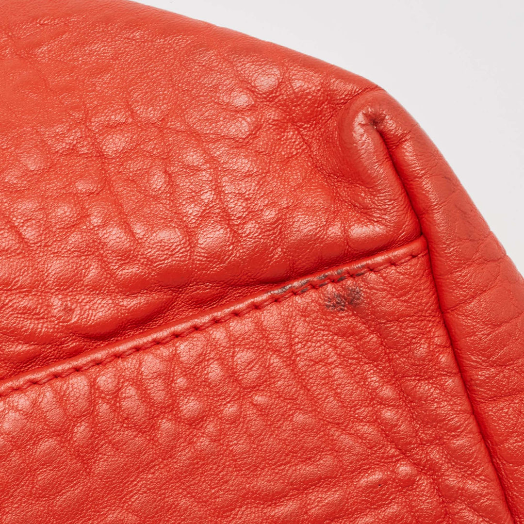 Bottega veneta Red Intrecciato Leather Large Roma Stitch Tote