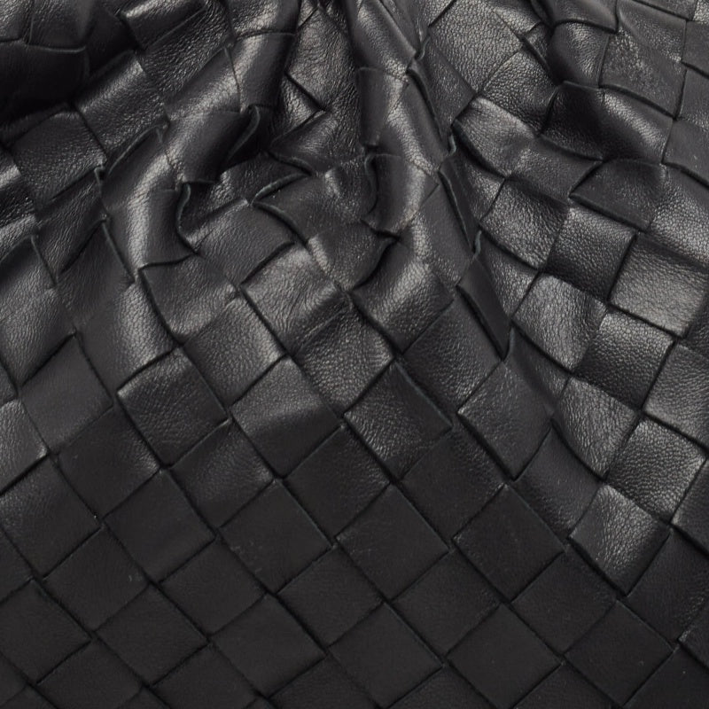 Bottega veneta Black Intrecciato Leather The Pouch Clutch