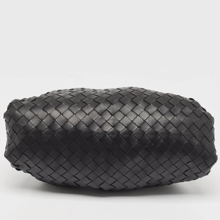 Bottega veneta Black Intrecciato Leather The Pouch Clutch