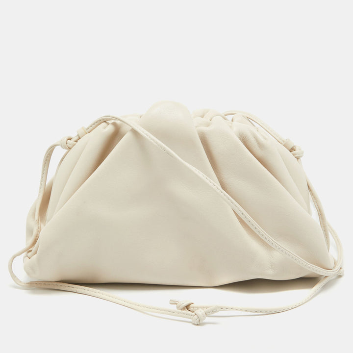 Bottega veneta Off White Leather Mini The Pouch Bag