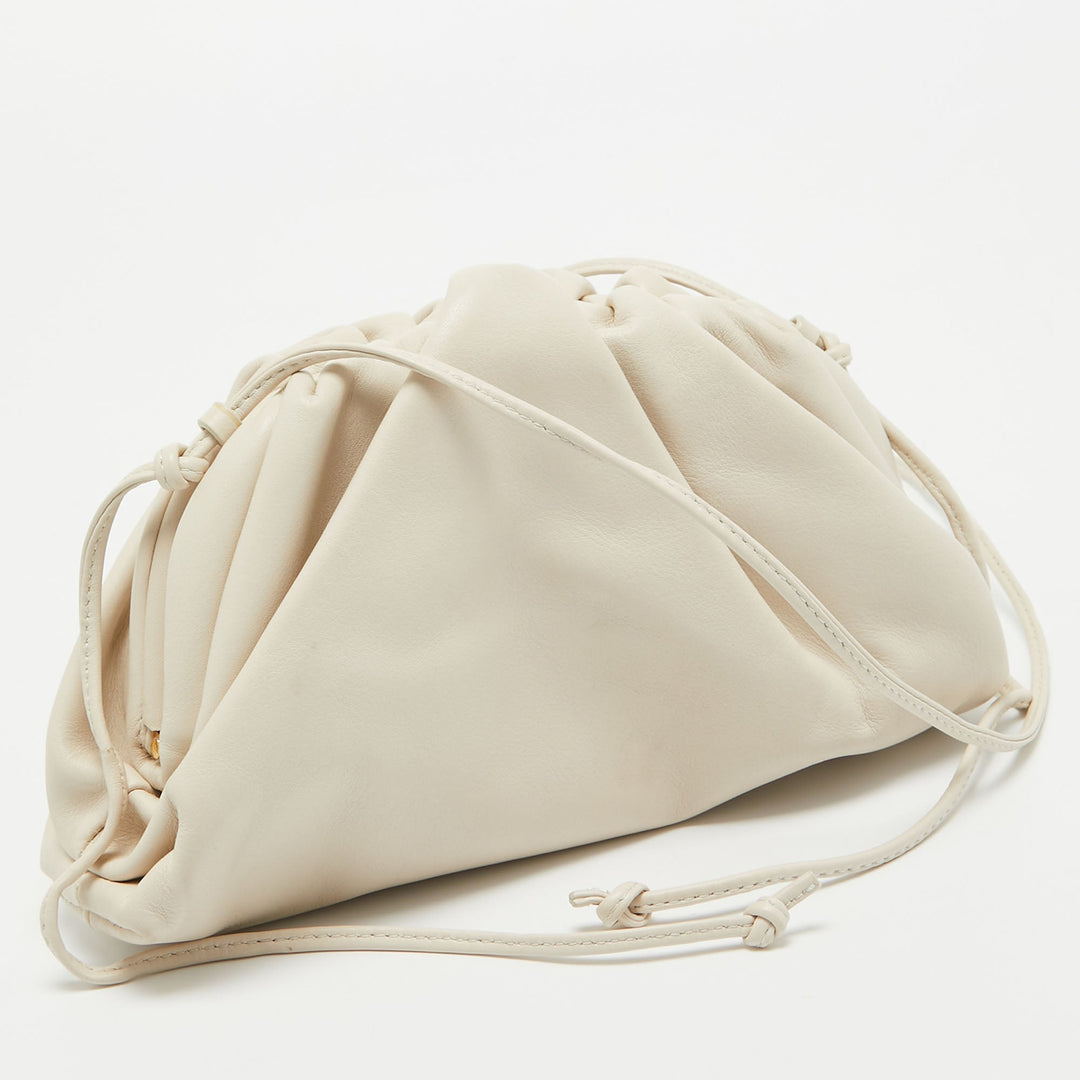 Bottega veneta Off White Leather Mini The Pouch Bag