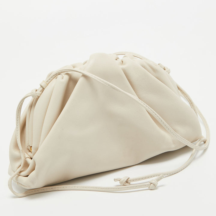 Bottega veneta Off White Leather Mini The Pouch Bag