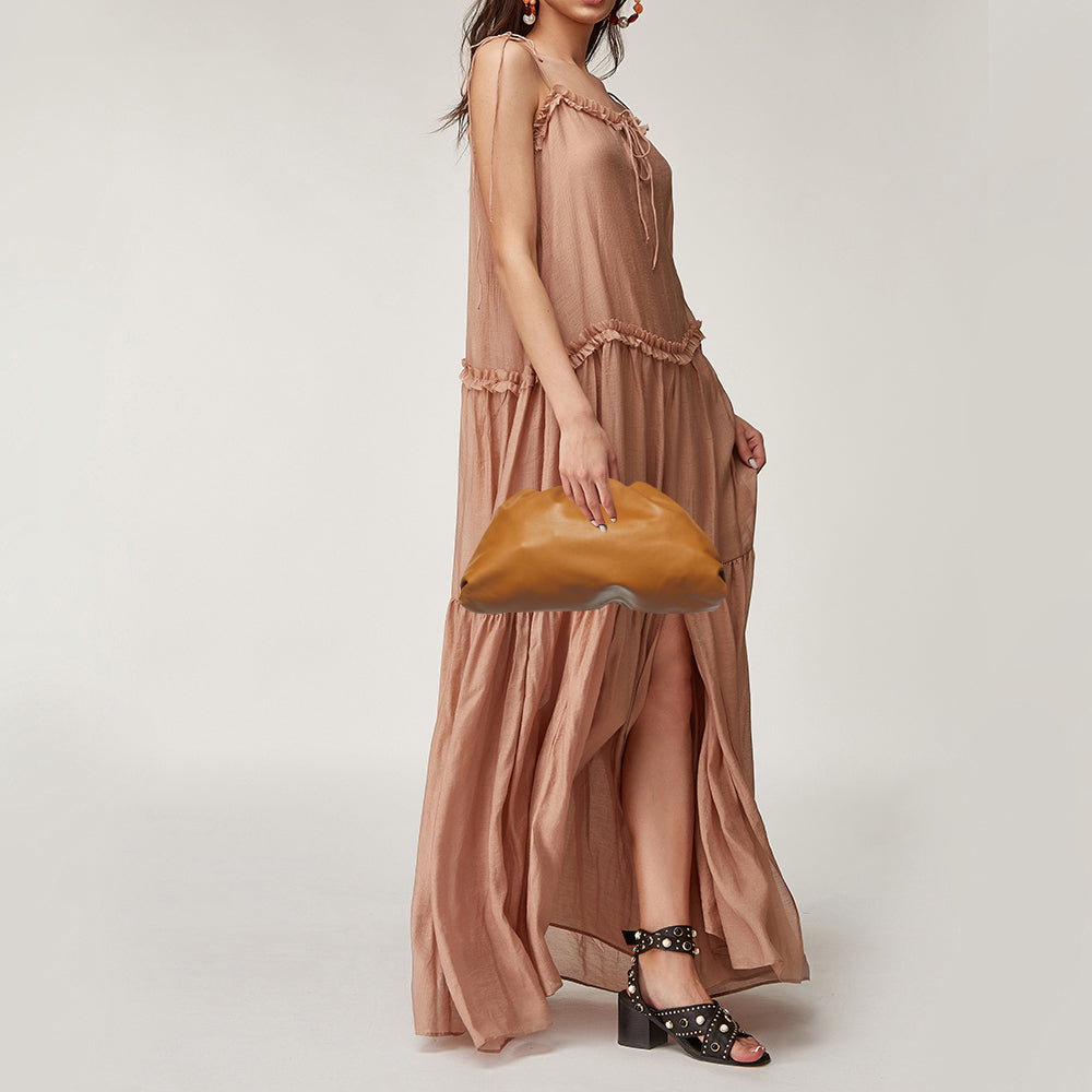 Bottega veneta Brown Leather The Pouch Clutch
