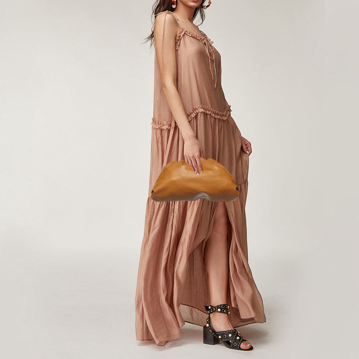 Bottega veneta Brown Leather The Pouch Clutch