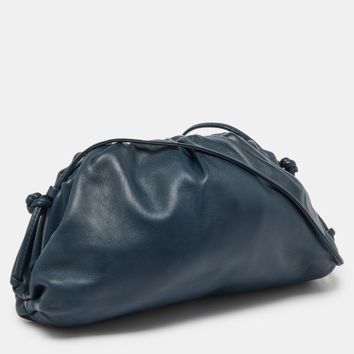 Bottega veneta Blue Leather Mini The Pouch Bag