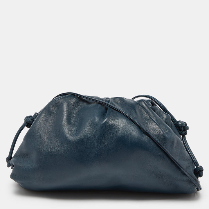 Bottega veneta Blue Leather Mini The Pouch Bag