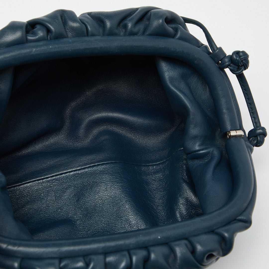 Bottega veneta Blue Leather Mini The Pouch Bag