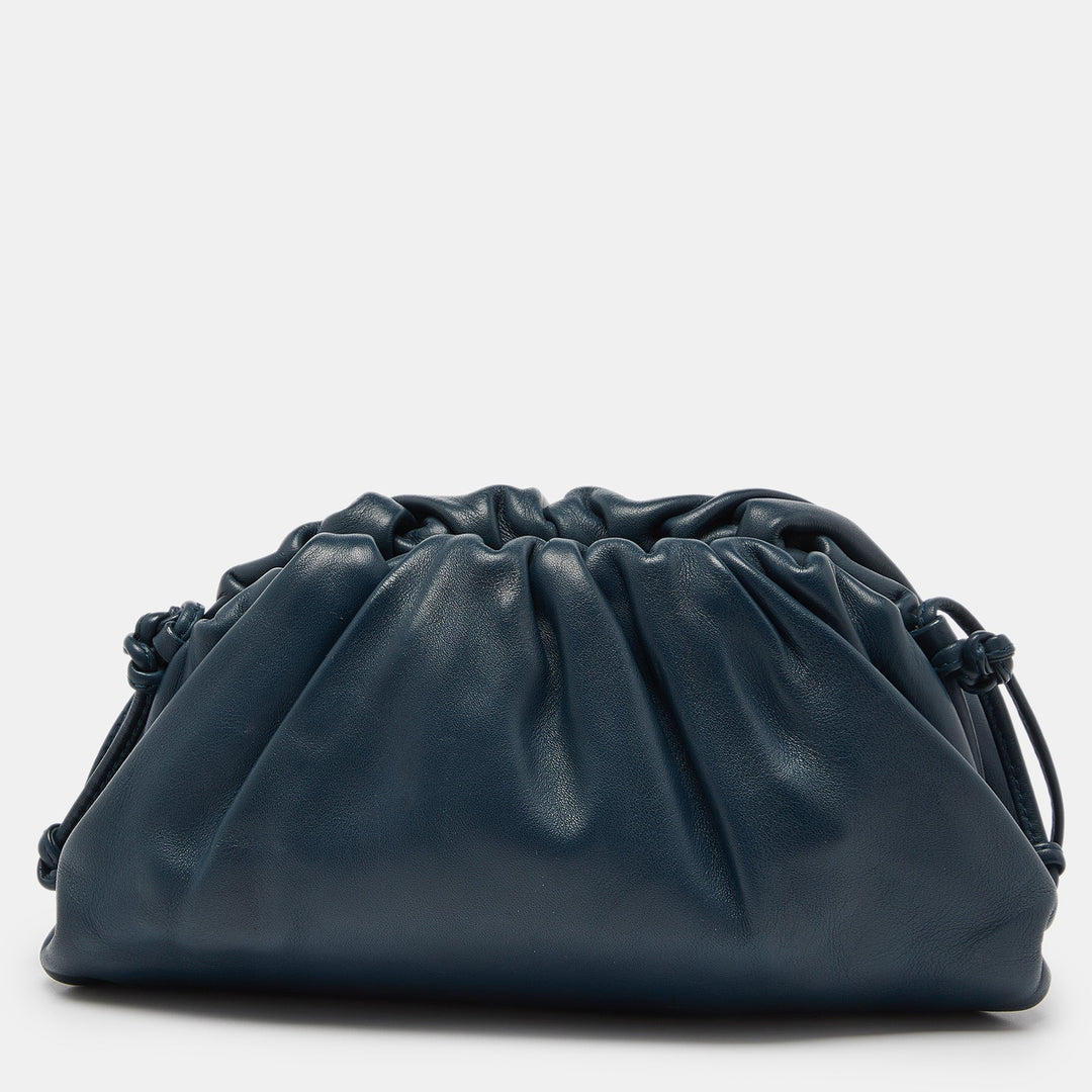 Bottega veneta Blue Leather Mini The Pouch Bag