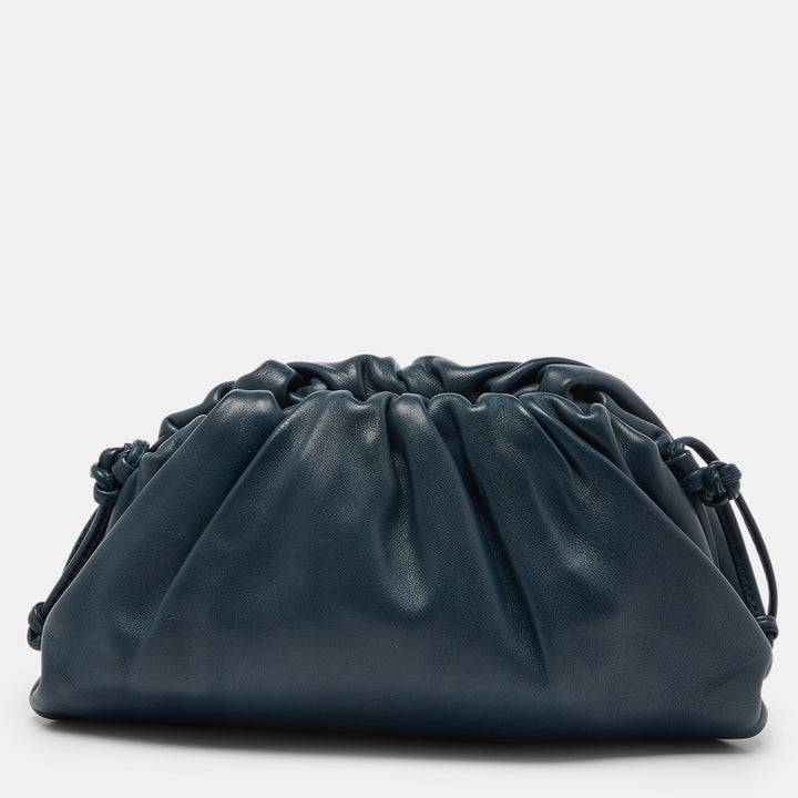 Bottega veneta Blue Leather Mini The Pouch Bag