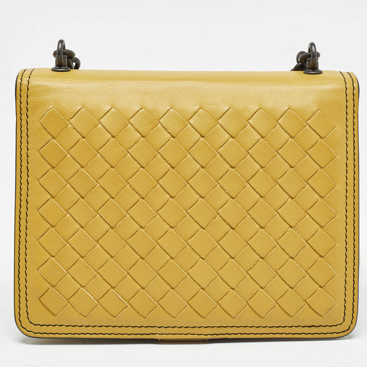 Bottega veneta Light Yellow Intrecciato Leather Mini Runway Shoulder Bag