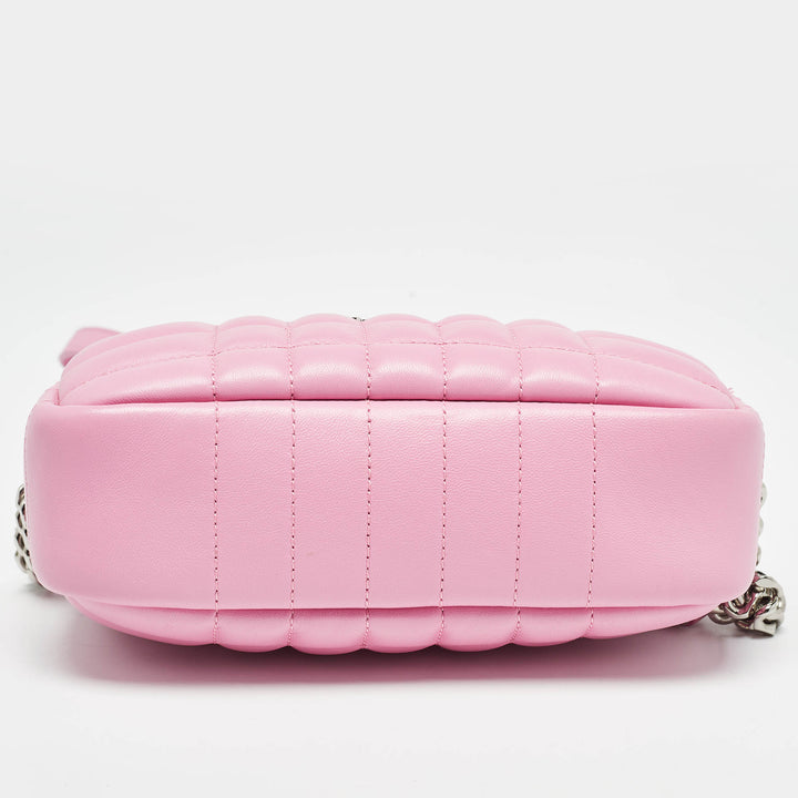 Burberry Pink Quilted Leather Mini Lola Camera Bag