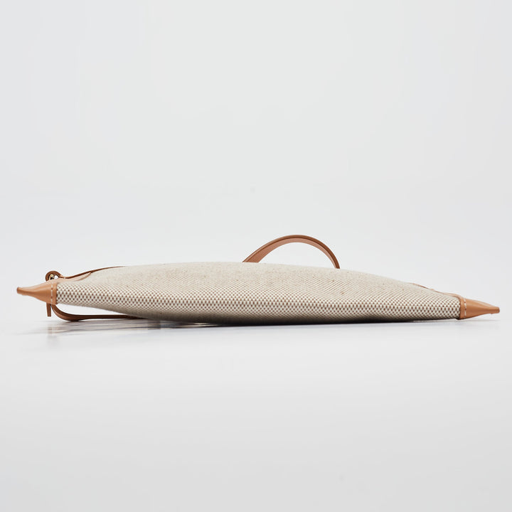 Burberry Beige/Tan Canvas and Leather Wristlet Pouch