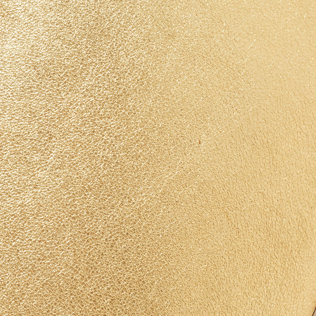 Burberry Gold Leather Mini Olympia Zip Chain Bag
