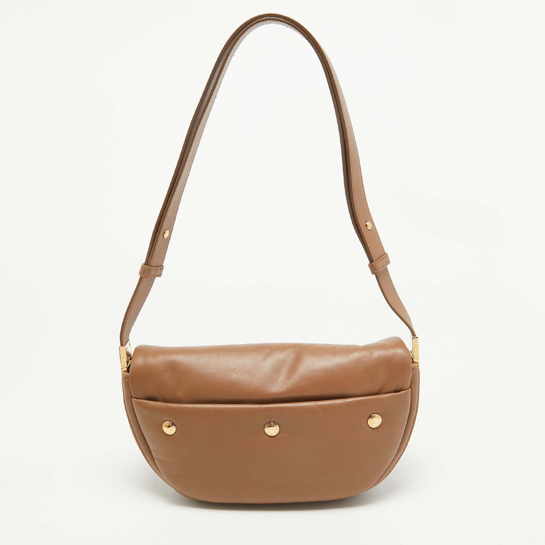 Burberry Brown Leather Small Olympia Shoulder Bag