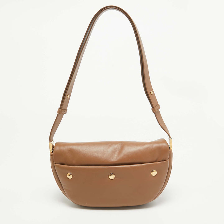 Burberry Brown Leather Small Olympia Shoulder Bag