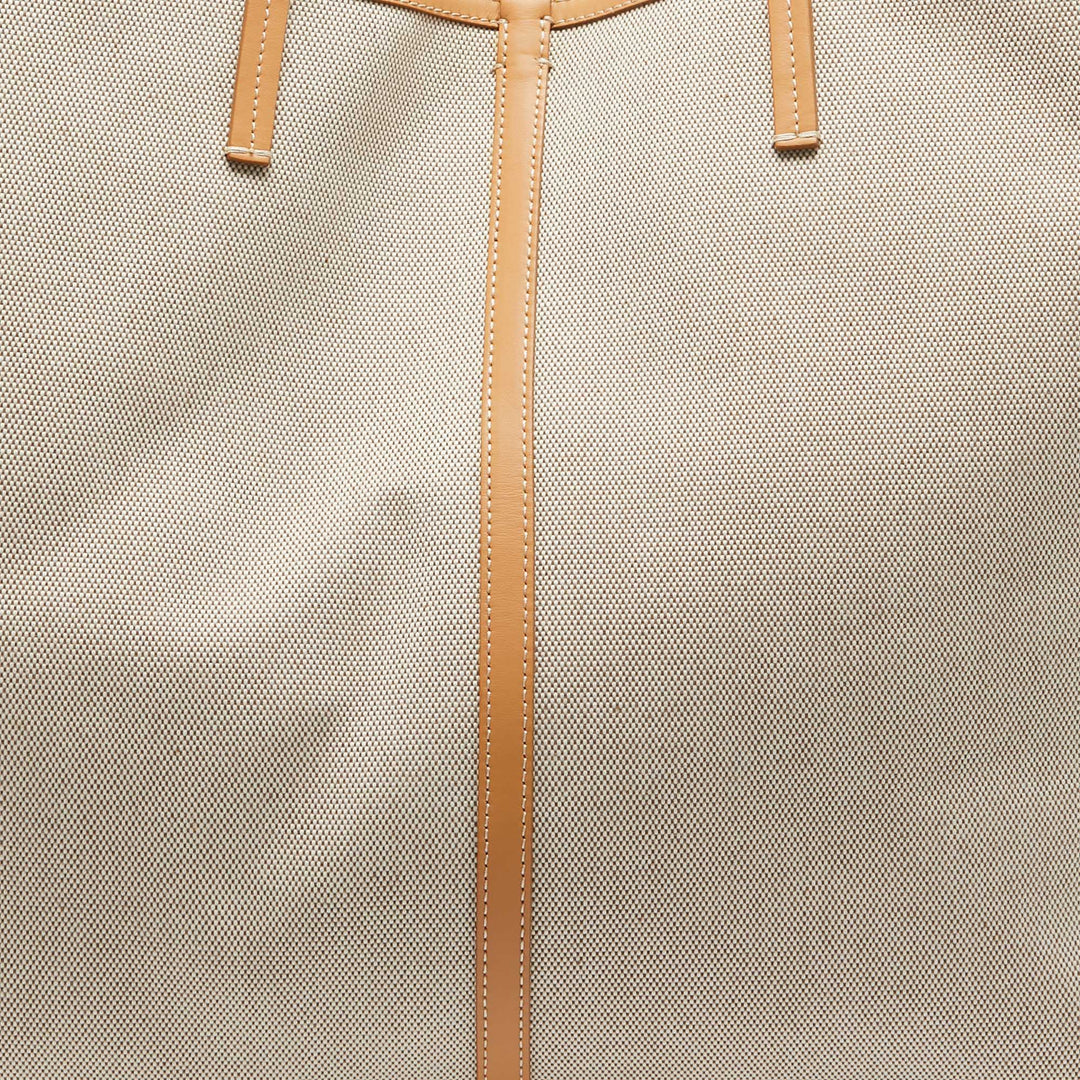 Burberry Beige Canvas and Leather XL Beach Tote