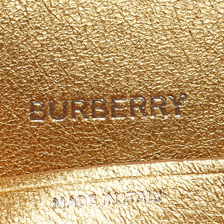 BURBERRY Gold Leather Small Olympia Shoulder Bag