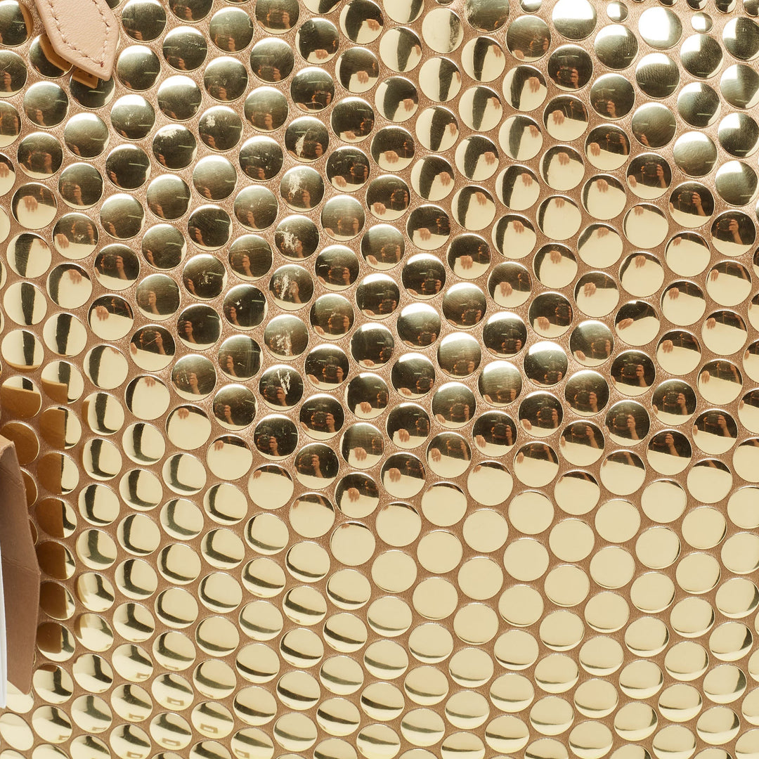 Burberry Gold Bullion Fringing Paillette-Embellished Satin Flag Bag