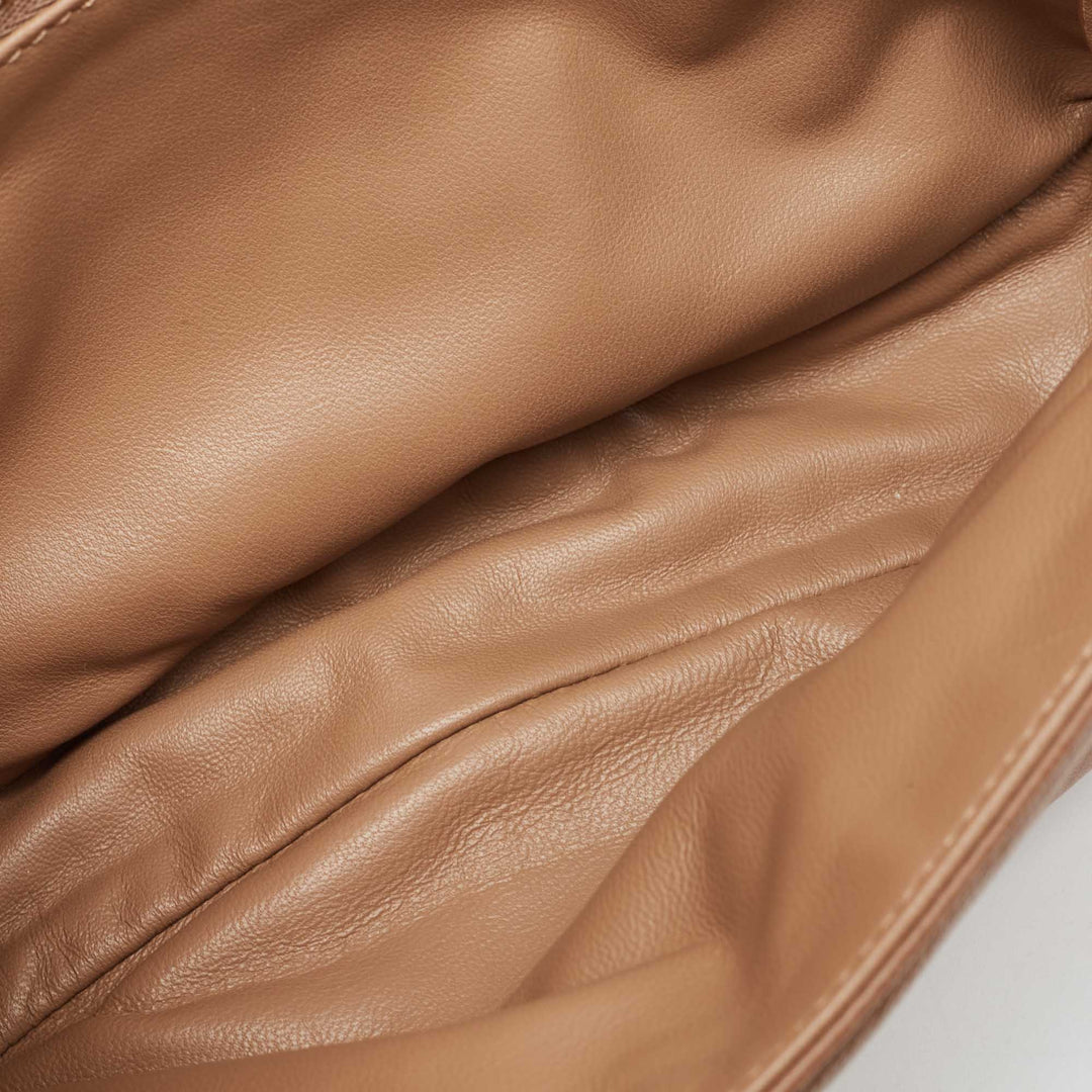 BURBERRY Brown Leather Small Olympia Shoulder Bag