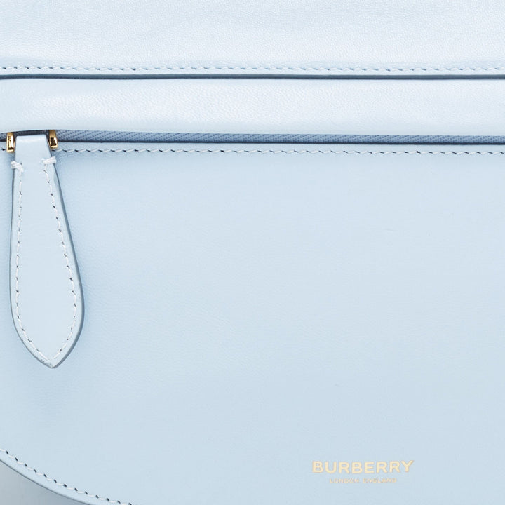 BURBERRY Pale Blue Leather Small Olympia Chain Shoulder Bag