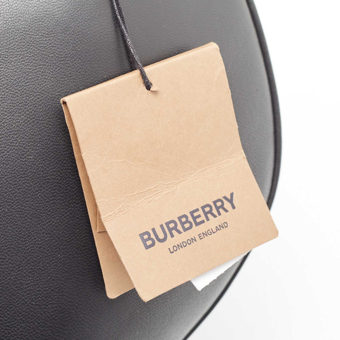 BURBERRY Black Leather Large Olympia Shoulder Bag