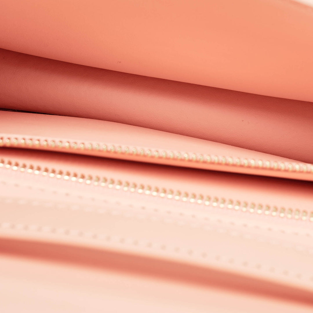 BURBERRY Peach PInk Leather Small TB Shoulder Bag