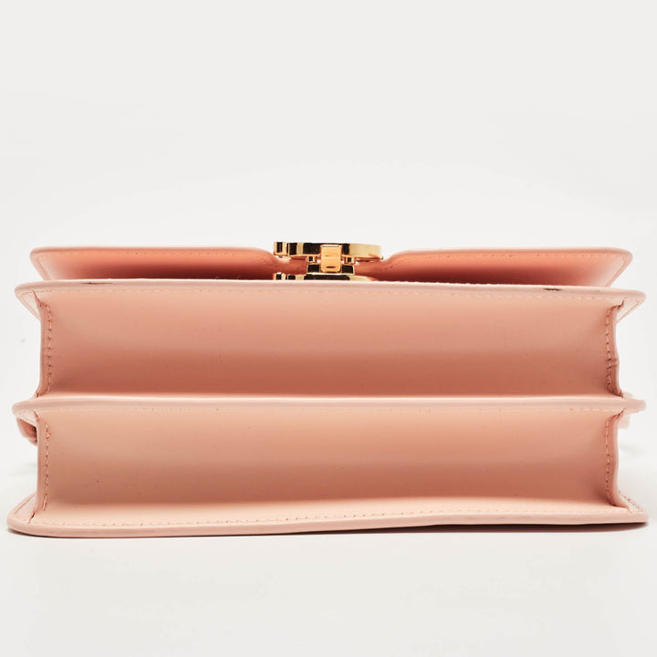 BURBERRY Peach PInk Leather Small TB Shoulder Bag