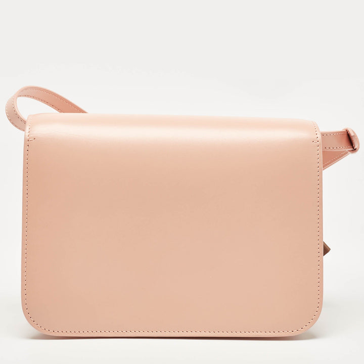 BURBERRY Peach PInk Leather Small TB Shoulder Bag