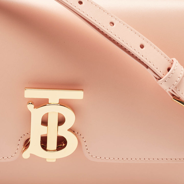 BURBERRY Peach PInk Leather Small TB Shoulder Bag