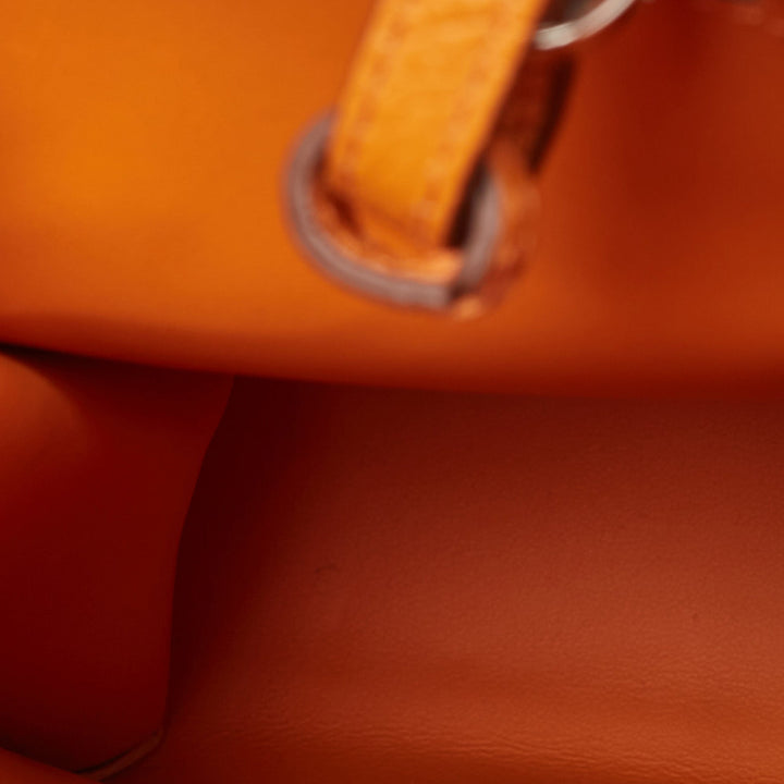 Burberry Orange Leather TB Logo Phone Crossbody Bag