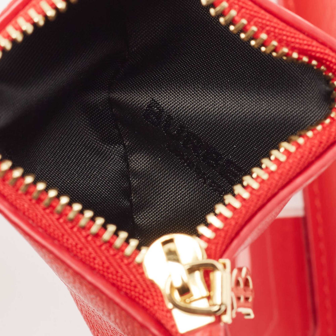BURBERRY Red Leather Sidney Trifold Wallet