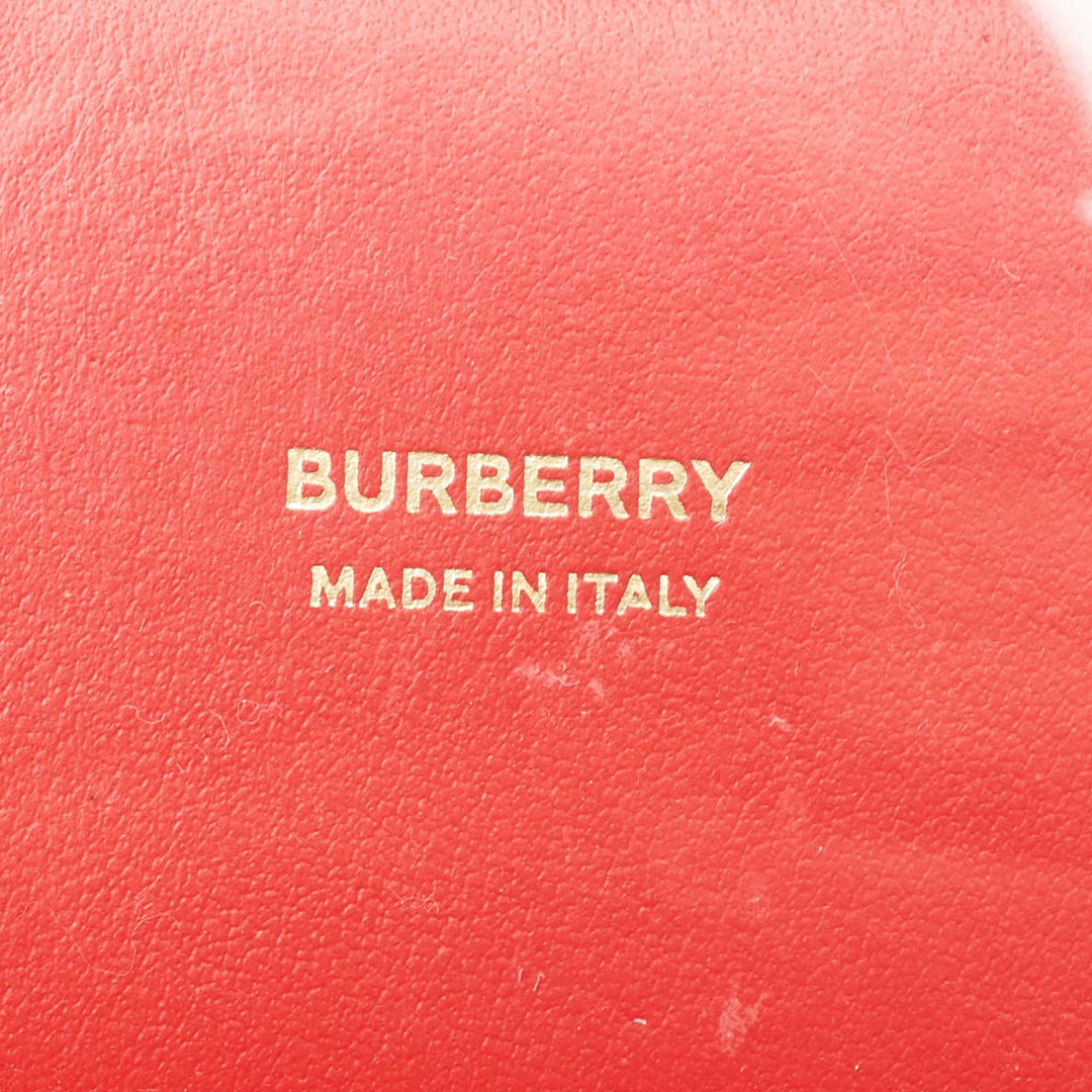 BURBERRY Red Leather Sidney Trifold Wallet