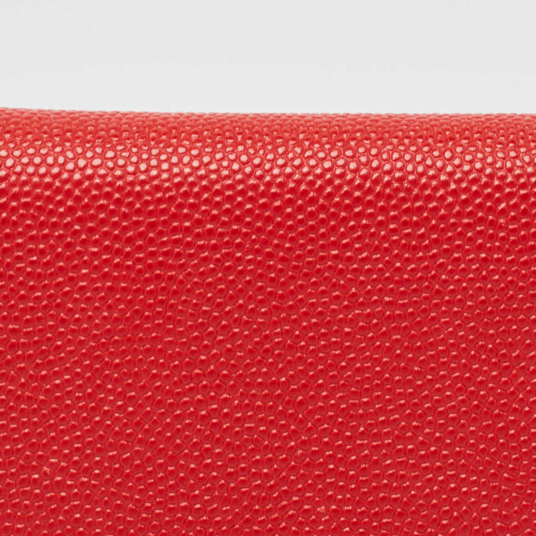 BURBERRY Red Leather Sidney Trifold Wallet
