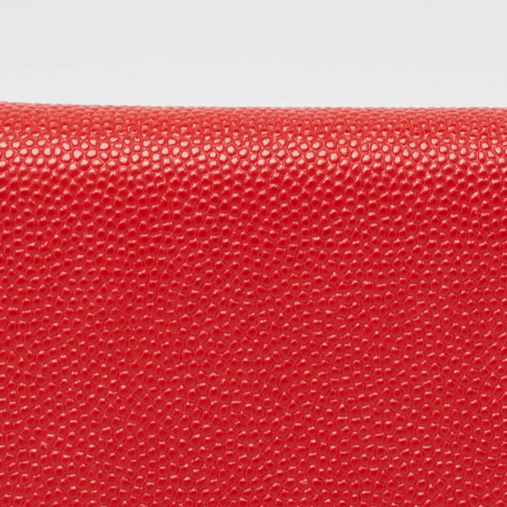 BURBERRY Red Leather Sidney Trifold Wallet