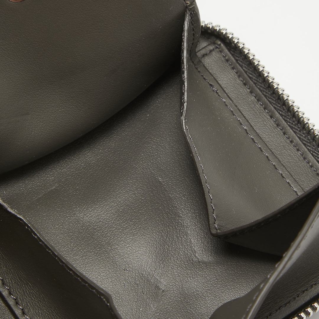 BURBERRY Grey/Black Horseferry Leather Daniel Lanyard Wallet