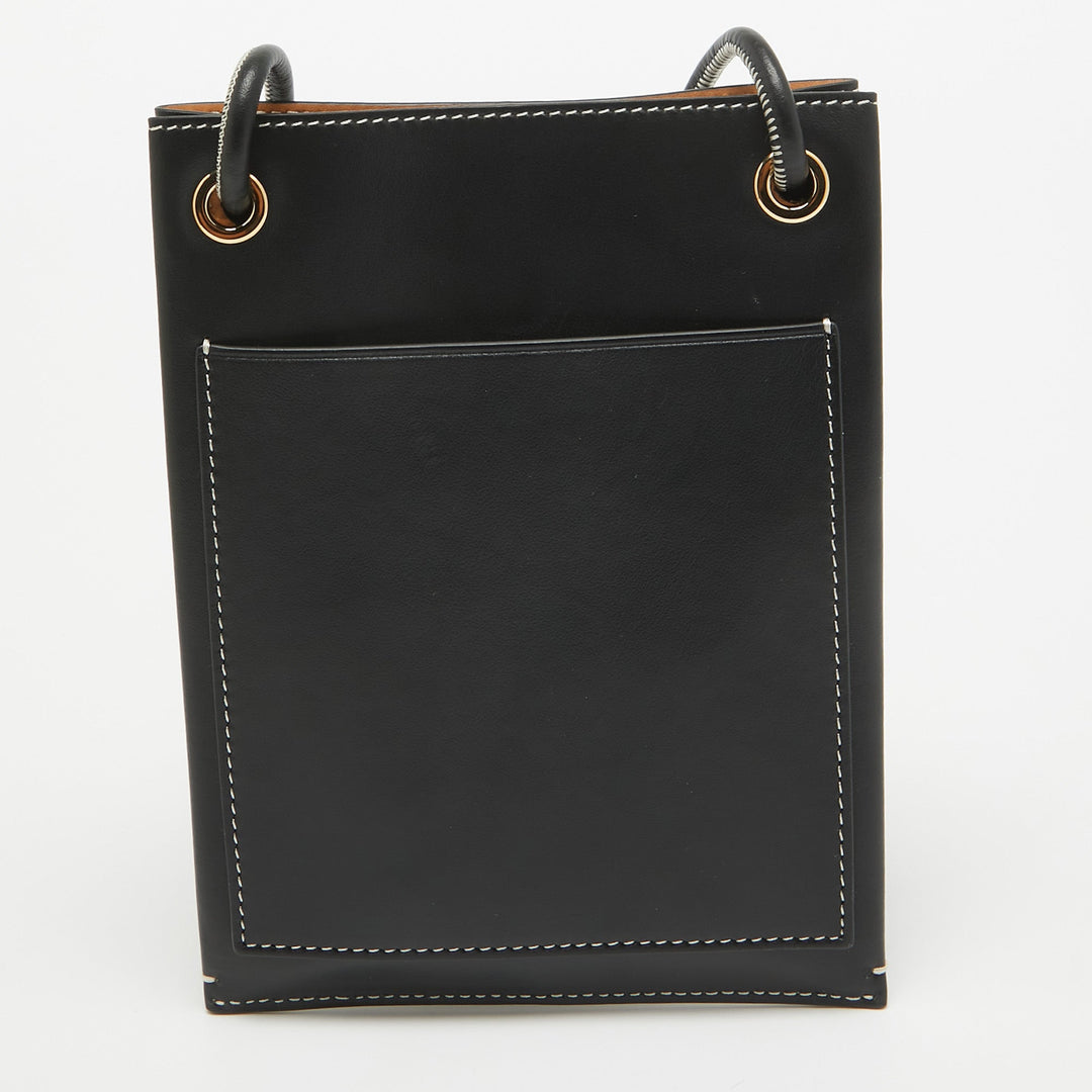 Burberry Black Leather Small Rivet Crossbody Bag