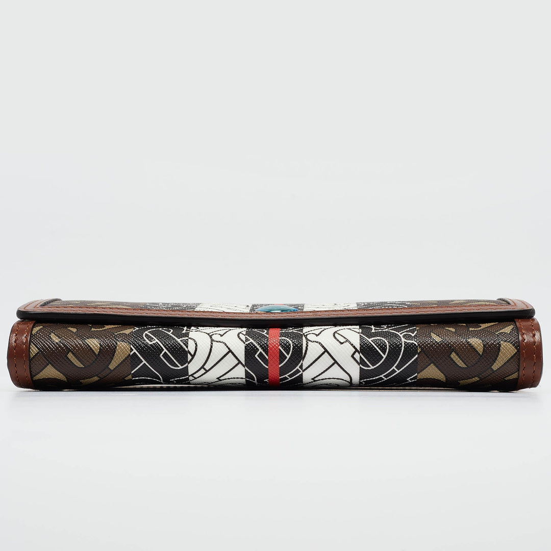 BURBERRY Multicolor TB Print Coated Canvas and Leather Continental Wallet