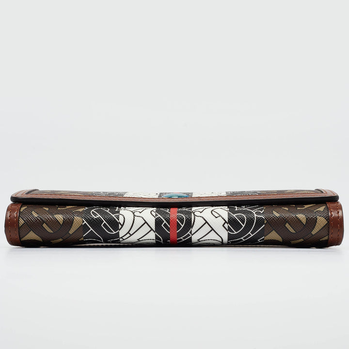 BURBERRY Multicolor TB Print Coated Canvas and Leather Continental Wallet