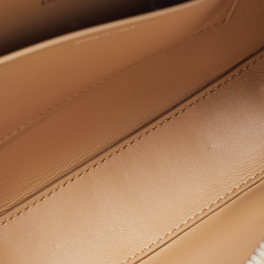 Top Quality Burberry Gold Leather Mini Olympia Zip Chain Bag