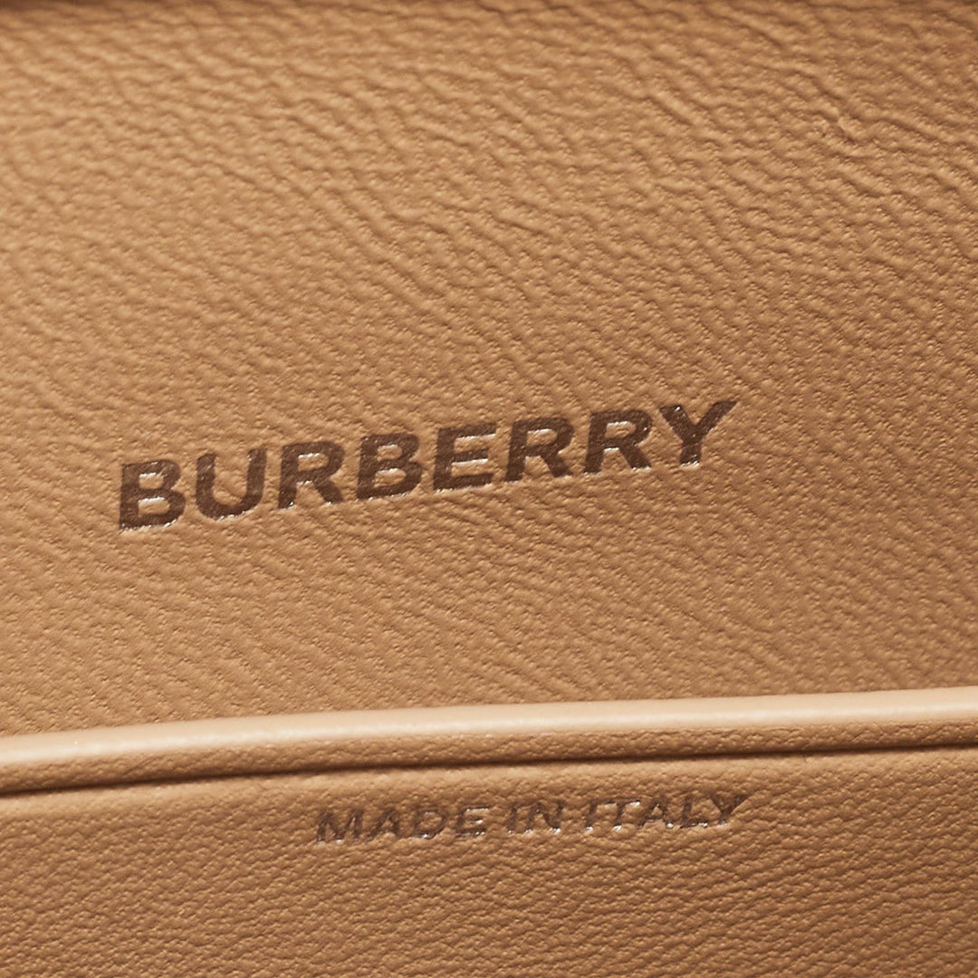 Top Quality Burberry Gold Leather Mini Olympia Zip Chain Bag