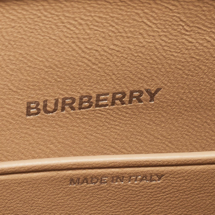Burberry Gold Leather Mini Olympia Zip Chain Bag