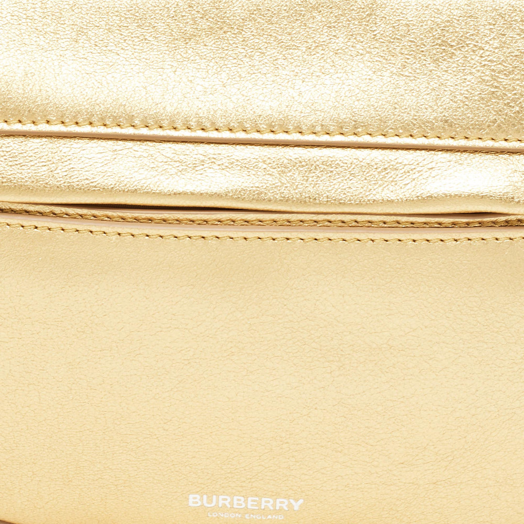 Top Quality Burberry Gold Leather Mini Olympia Zip Chain Bag