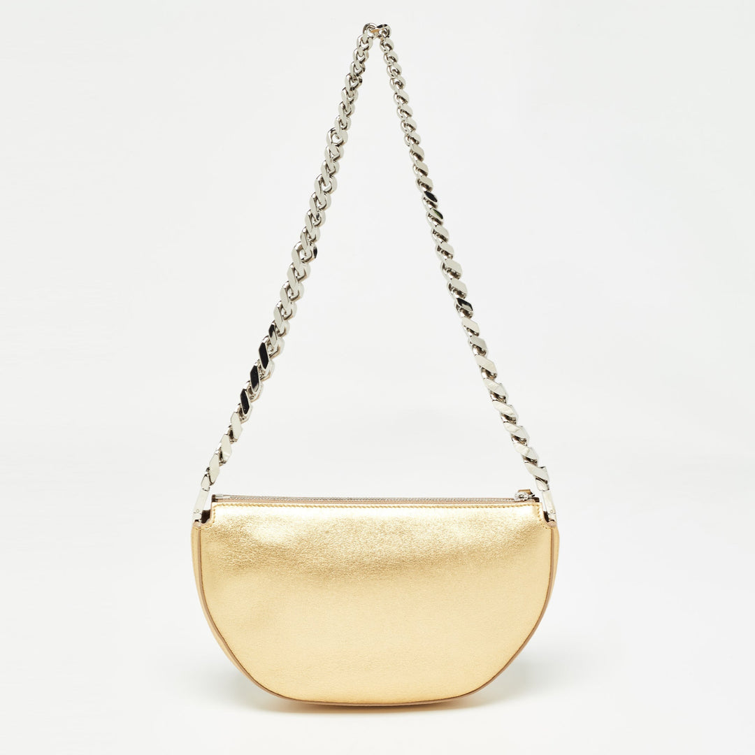 Top Quality Burberry Gold Leather Mini Olympia Zip Chain Bag