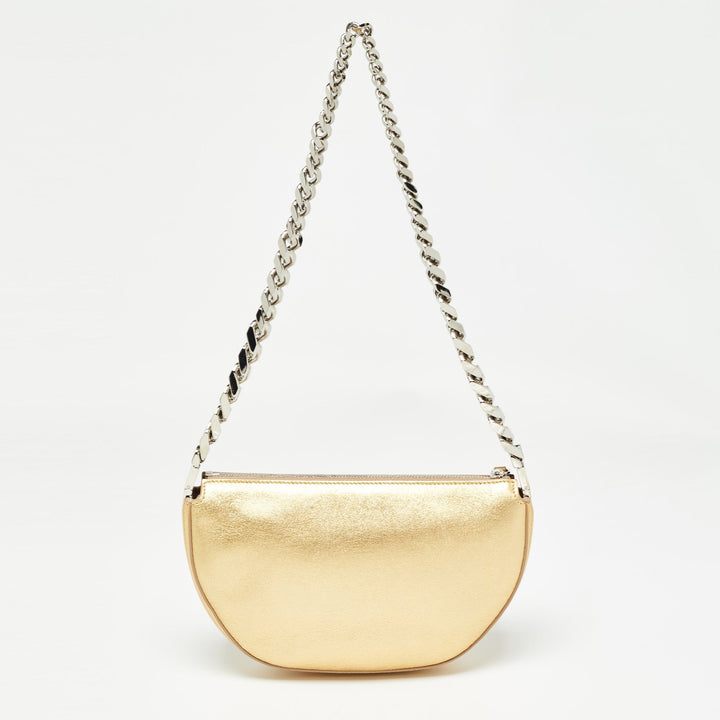 Top Quality Burberry Gold Leather Mini Olympia Zip Chain Bag