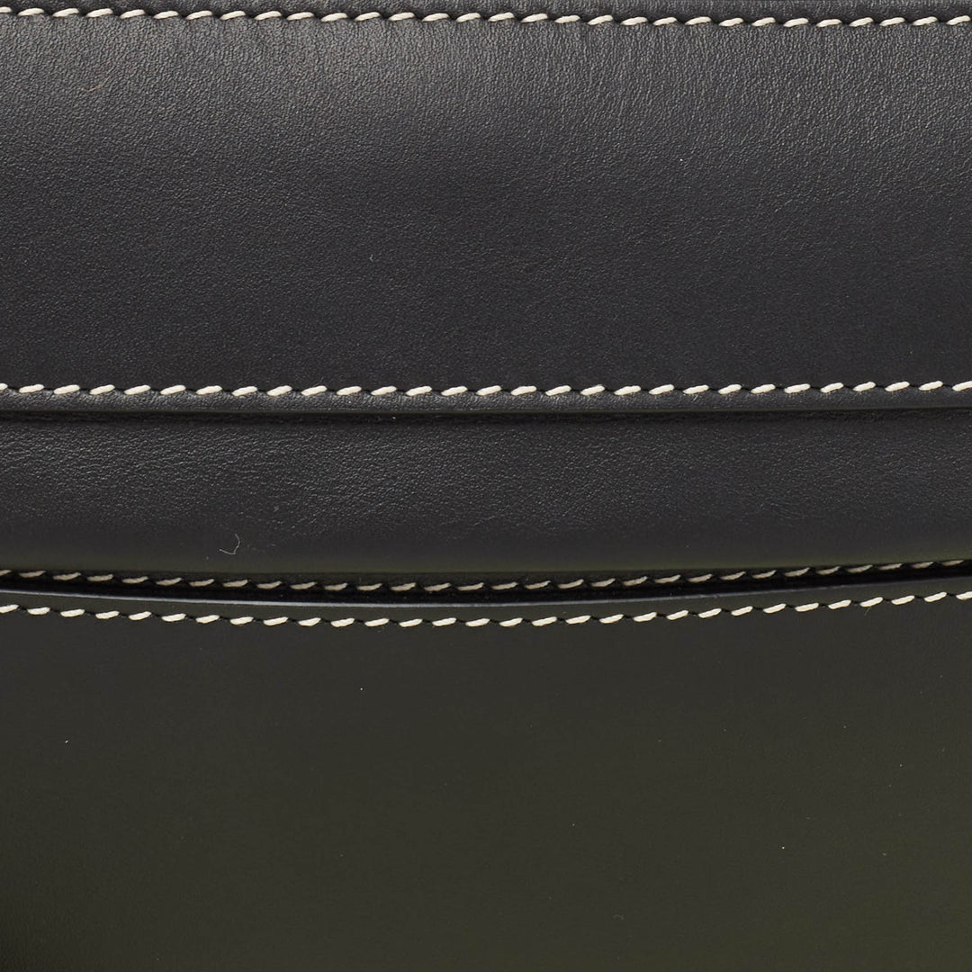 Burberry Black Leather Mini Studded Olympia Zip Bag