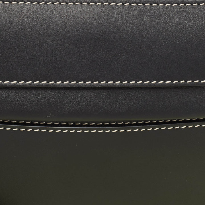 Burberry Black Leather Mini Studded Olympia Zip Bag