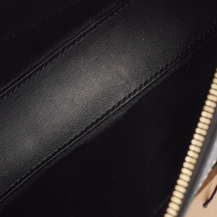 Burberry Black Leather Mini Studded Olympia Zip Bag
