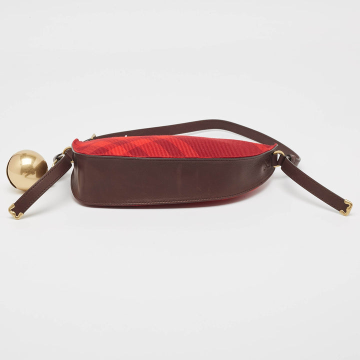 BURBERRY Ripple IP Check Fabric Mini Shield Sling Bag