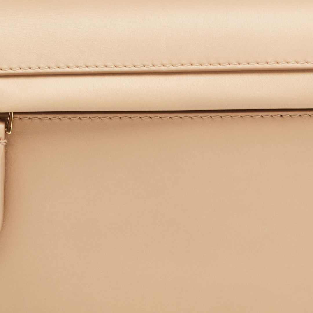 Burberry Beige Leather Small Studded Olympia Bag